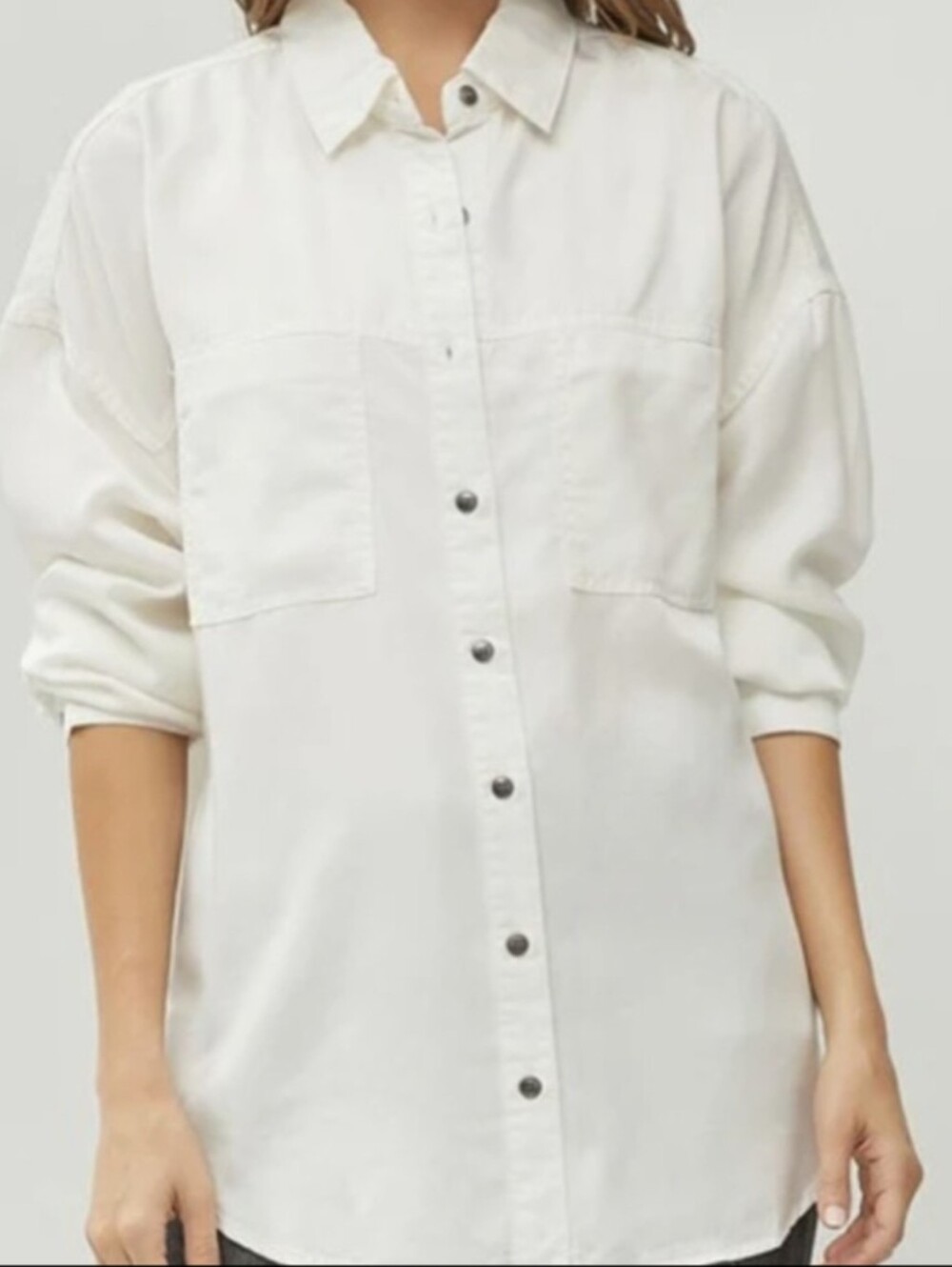 White Button-Down Shirt - Relaxed Fit